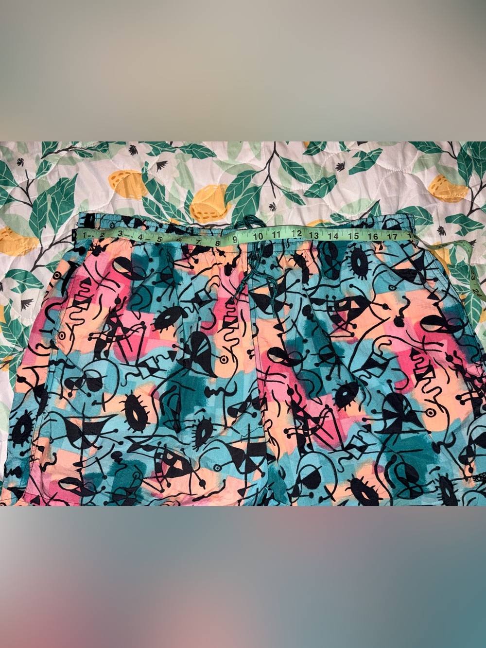 Vintage 90s Speedo Abstract Neon Swim Trunks Shorts Made in Taiwan Men’s L - Picture 6 of 8